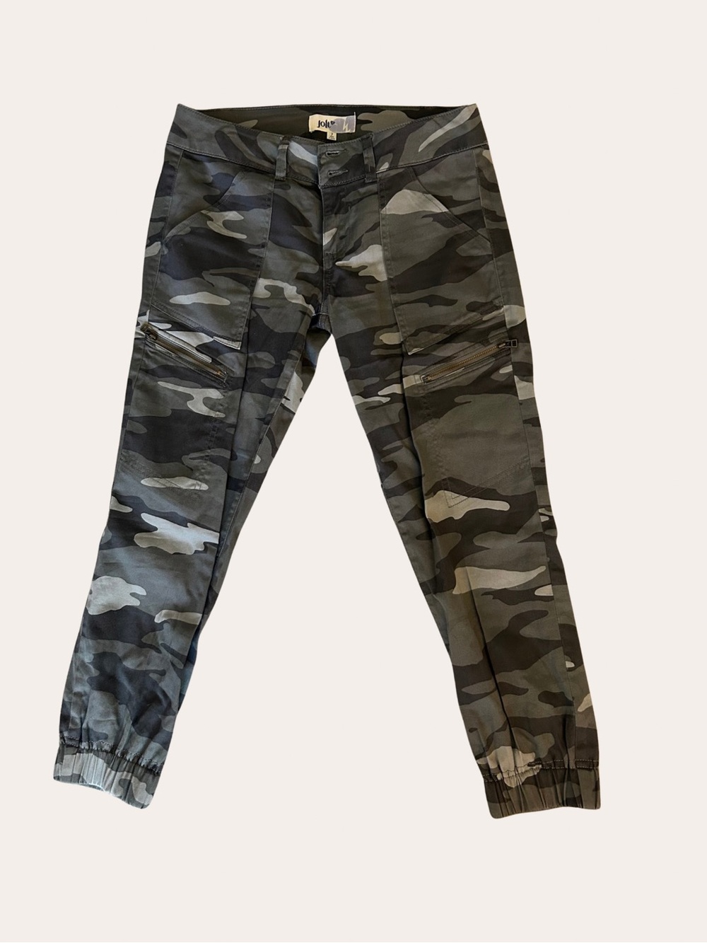 Jolt Camo Cargo Jogger Pants Size 7 Juniors Gray Camouflage Utility